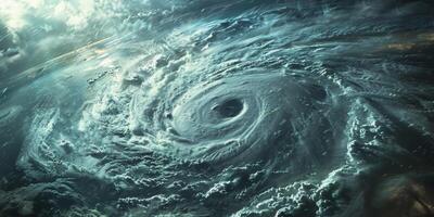 ciclón ver desde tierra orbita foto