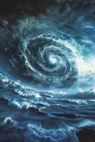 cyclone view from Earth orbit photo