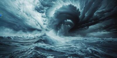 cyclone view from Earth orbit photo