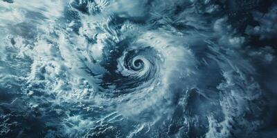 cyclone view from Earth orbit photo