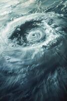 cyclone view from Earth orbit photo