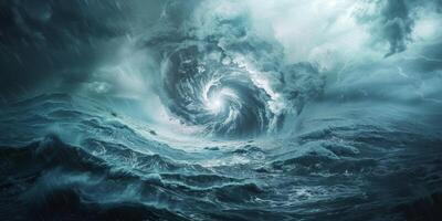 cyclone view from Earth orbit photo