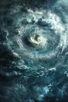 cyclone view from Earth orbit photo