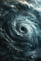 cyclone view from Earth orbit photo