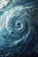 cyclone view from Earth orbit photo