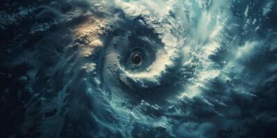 cyclone view from Earth orbit photo