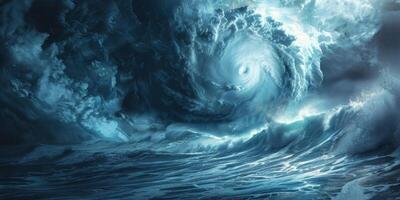 cyclone view from Earth orbit photo