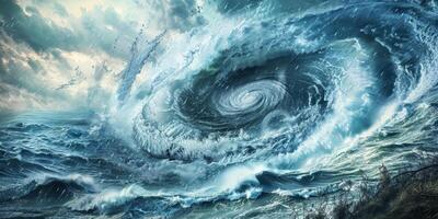 cyclone view from Earth orbit photo