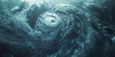 cyclone view from Earth orbit photo