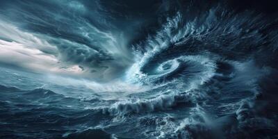 cyclone view from Earth orbit photo