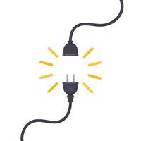 Plugged in isolated illustration graphic icon symbol vector