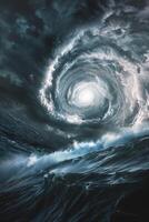 cyclone view from Earth orbit photo