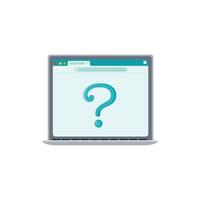 Laptop searching for answers illustration graphic icon symbol vector