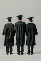 espalda ver imagen de graduado estudiante en graduación gorra foto