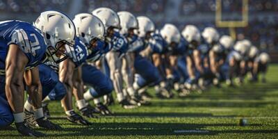 American football players on the field photo