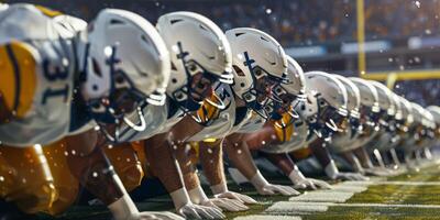 American football players on the field photo