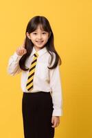 child with backpack and books back to school photo