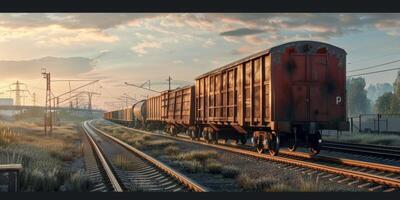 freight train cargo delivery photo