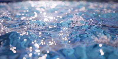 water in the pool close-up photo