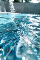 water in the pool close-up photo