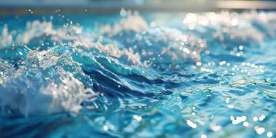 water in the pool close-up photo