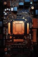 chips on motherboard photo