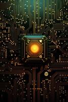 chips on motherboard photo