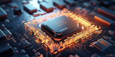 chips on motherboard photo