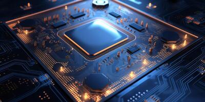 chips on motherboard photo