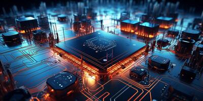 chips on motherboard photo