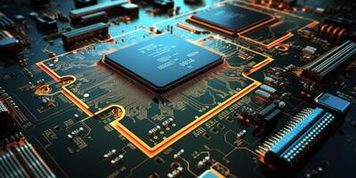 chips on motherboard photo
