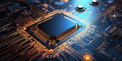 chips on motherboard photo