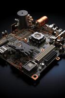 chips on motherboard photo