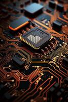chips on motherboard photo