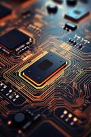 chips on motherboard photo