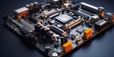 chips on motherboard photo