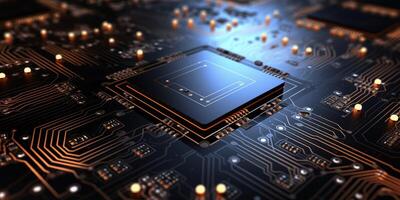 chips on motherboard photo