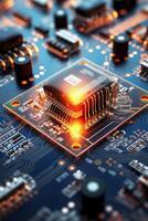 chips on motherboard photo
