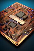 chips on motherboard photo