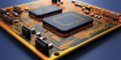 chips on motherboard photo