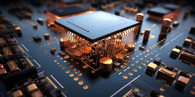 chips on motherboard photo