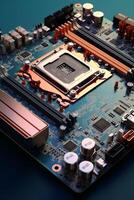 chips on motherboard photo