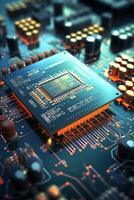 chips on motherboard photo