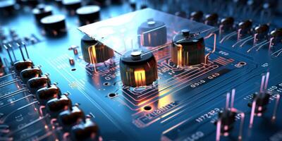 chips on motherboard photo