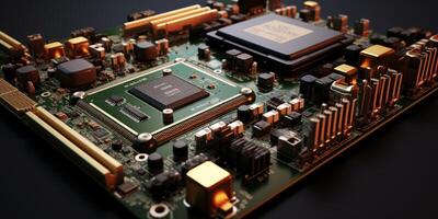 chips on motherboard photo