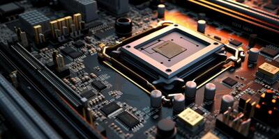 chips on motherboard photo