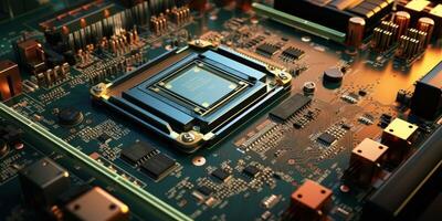 chips on motherboard photo