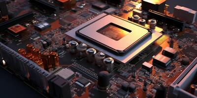 chips on motherboard photo