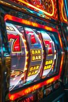 winning on Three Sevens slot machines photo