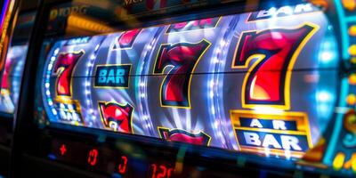 winning on Three Sevens slot machines photo